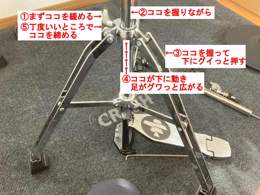 ドナー(Donner)の電子ドラムGrooveUltraSCハイハットペダル説明